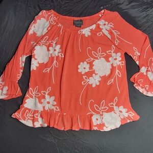 Floral Coral Women's Top